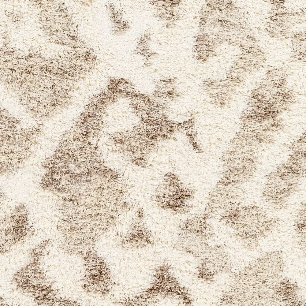 Paula Shaggy Modern Plush Pile Beige Rug - Image 6