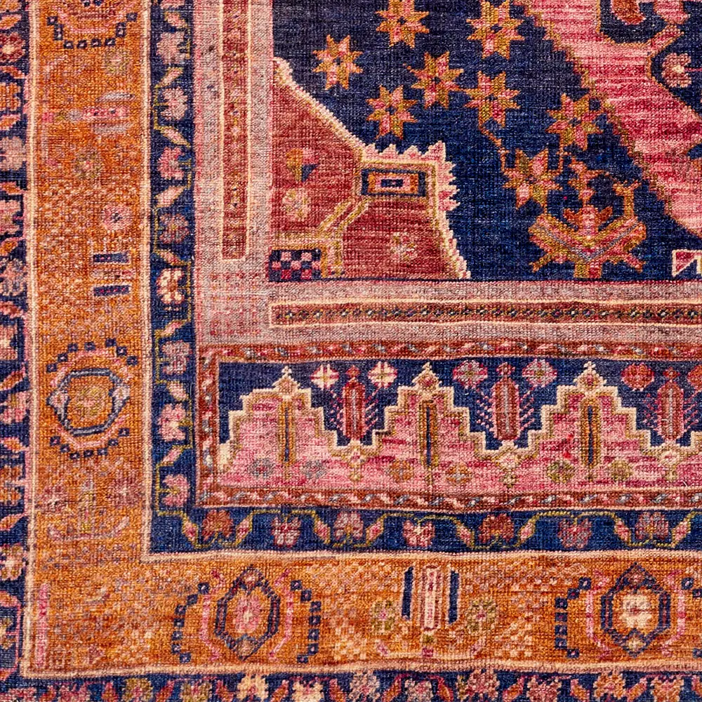 Valentina Machine Washable Traditionnal Boho Coral Rug - Image 3