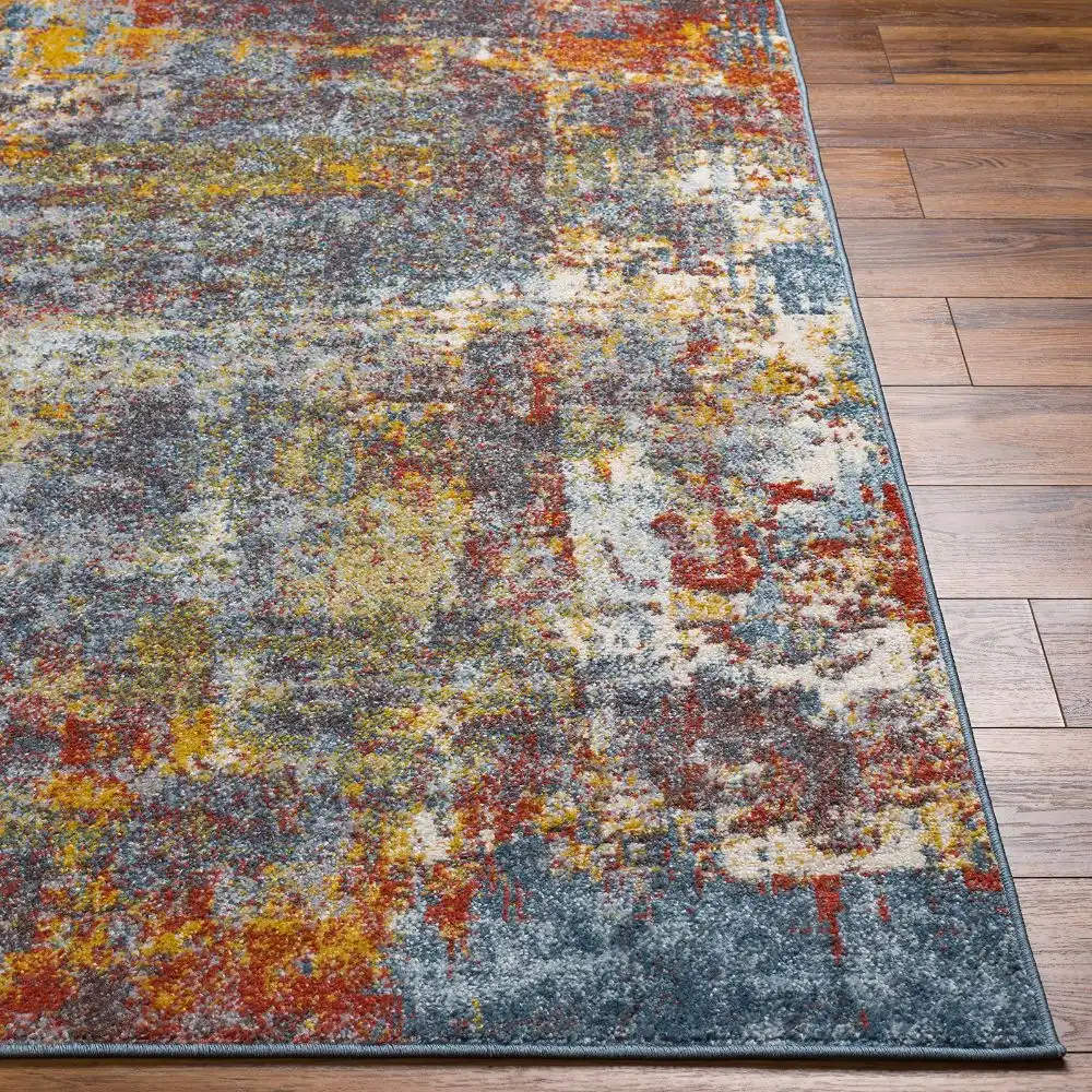 Noa Abstract Modern Marble Burnt Orange Rug - Image 2