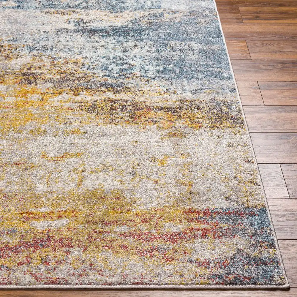 Valerie Abstract Modern Marble Light Grey Rug - Image 6