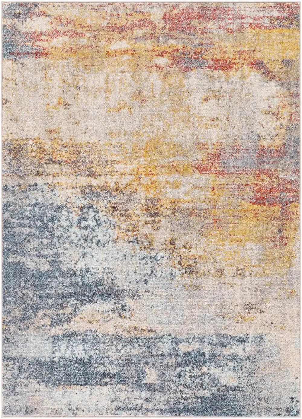 Valerie Abstract Modern Marble Light Grey Rug - Image 8
