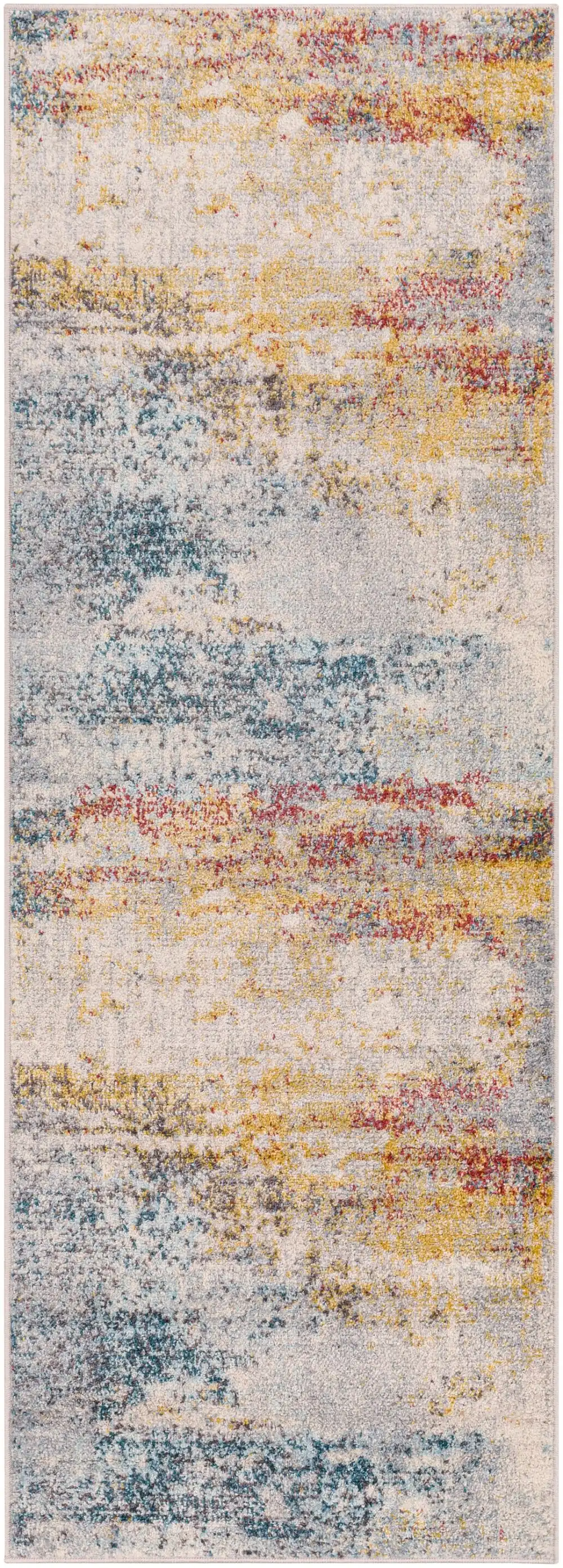 Valerie Abstract Modern Marble Light Grey Rug - Image 9