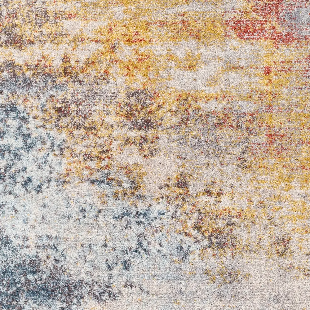 Valerie Abstract Modern Marble Light Grey Rug - Image 3