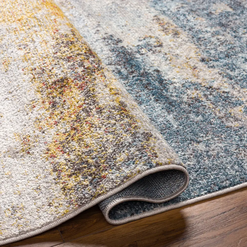Valerie Abstract Modern Marble Light Grey Rug - Image 4