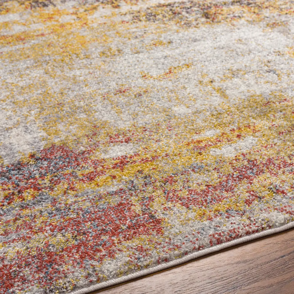 Valerie Abstract Modern Marble Light Grey Rug - Image 6