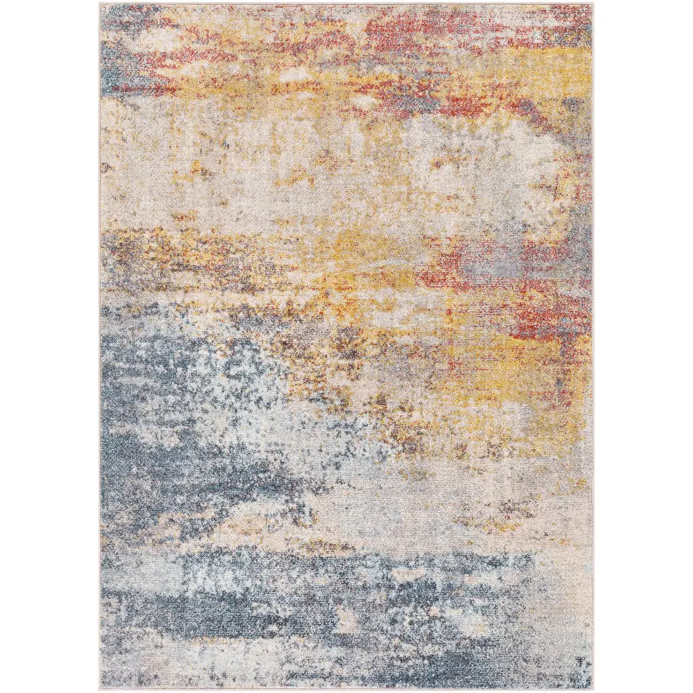 Valerie Abstract Modern Marble Light Grey Rug - Image 8