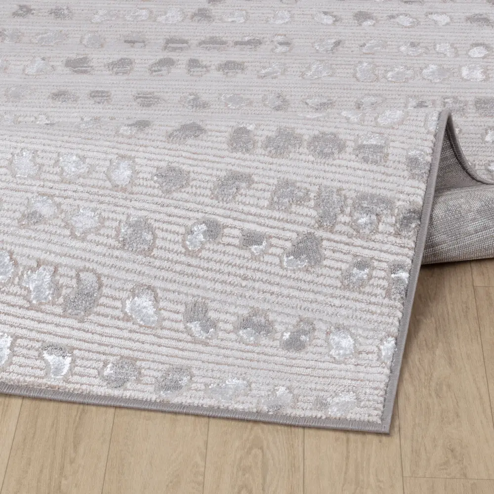 Valkiria Scandi Modern Beige/White Polka Dot Rug - Image 12