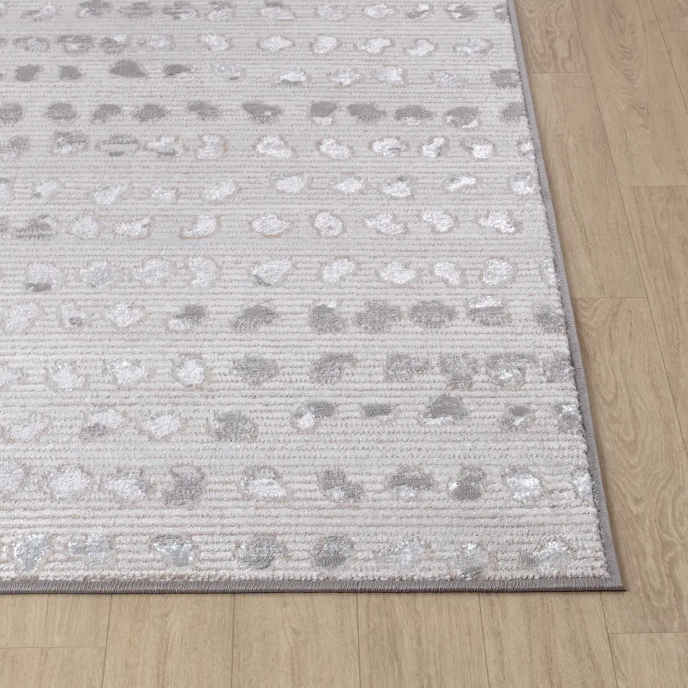 Valkiria Scandi Modern Beige/White Polka Dot Rug - Image 13