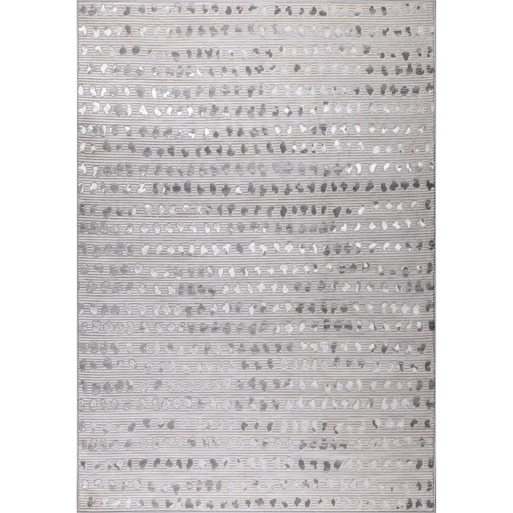 Valkiria Scandi Modern Beige/White Polka Dot Rug - Image 5