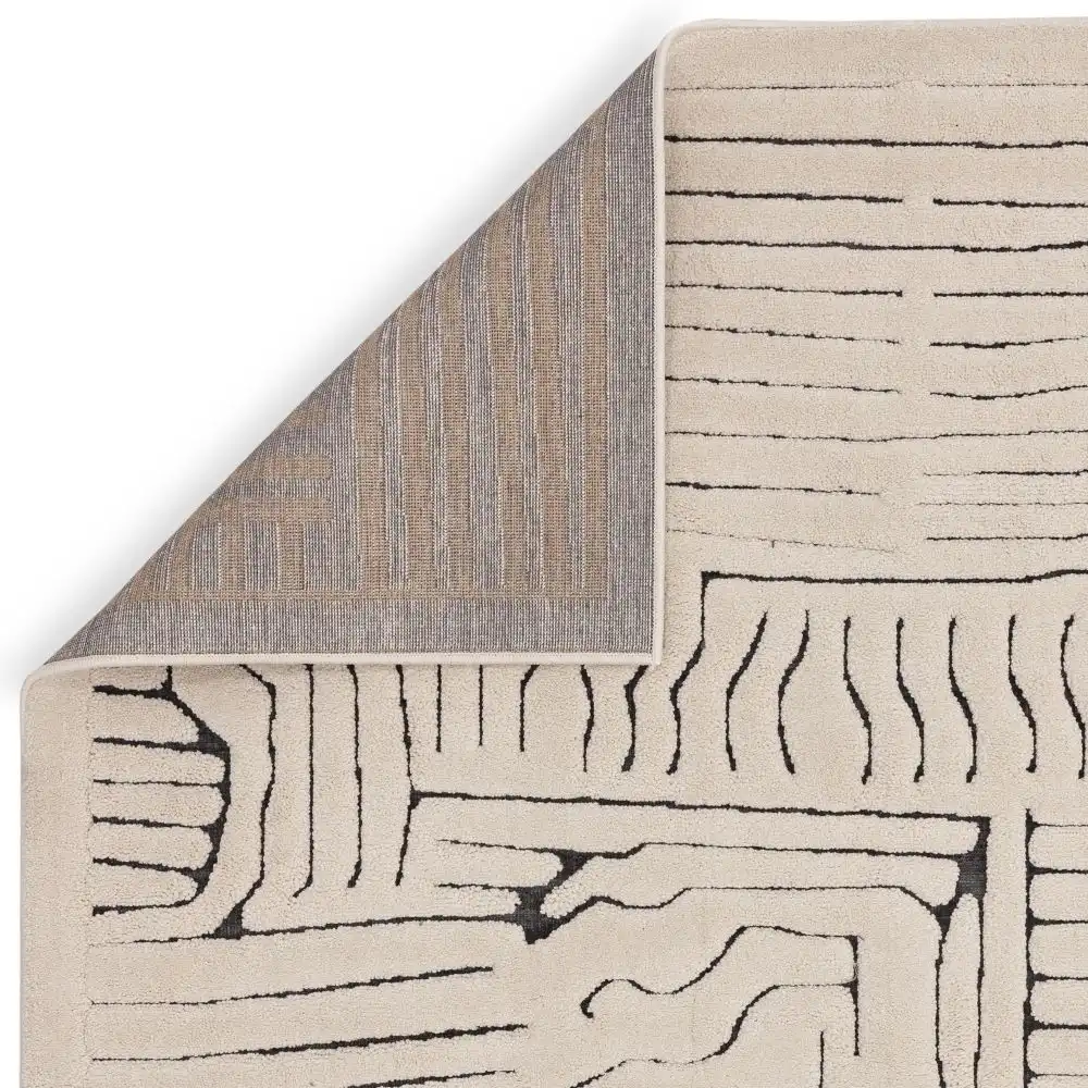 Valley Ivory Charcoal Route Rug - Image 3