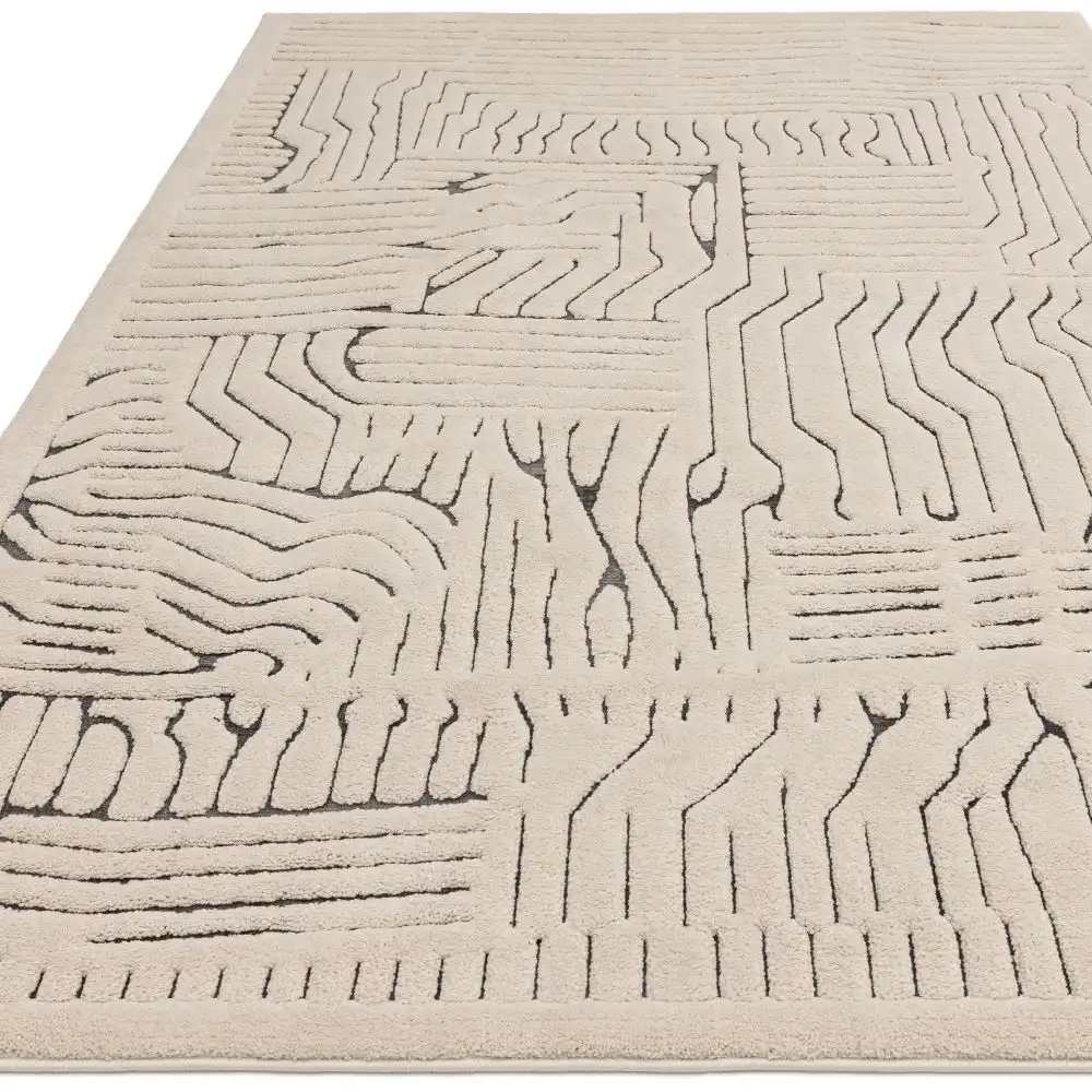 Valley Ivory Charcoal Route Rug - Image 5