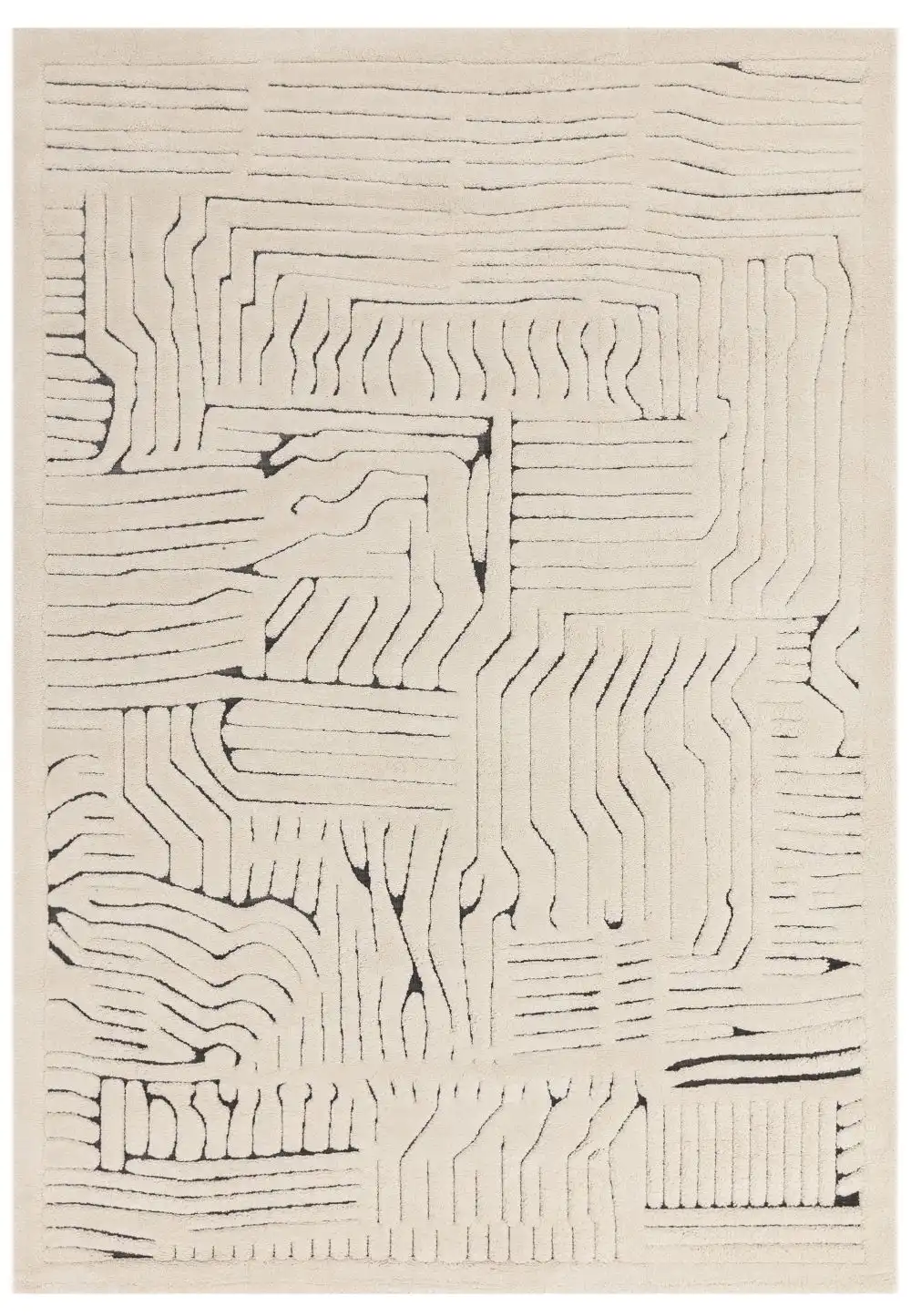 Valley Ivory Charcoal Route Rug - Image 6