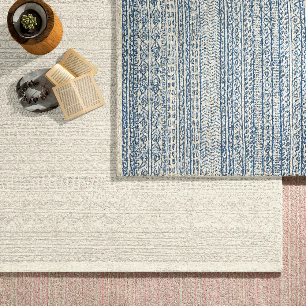 Vaniya Hand-Tufted Global Wool Grey Rug - Image 2