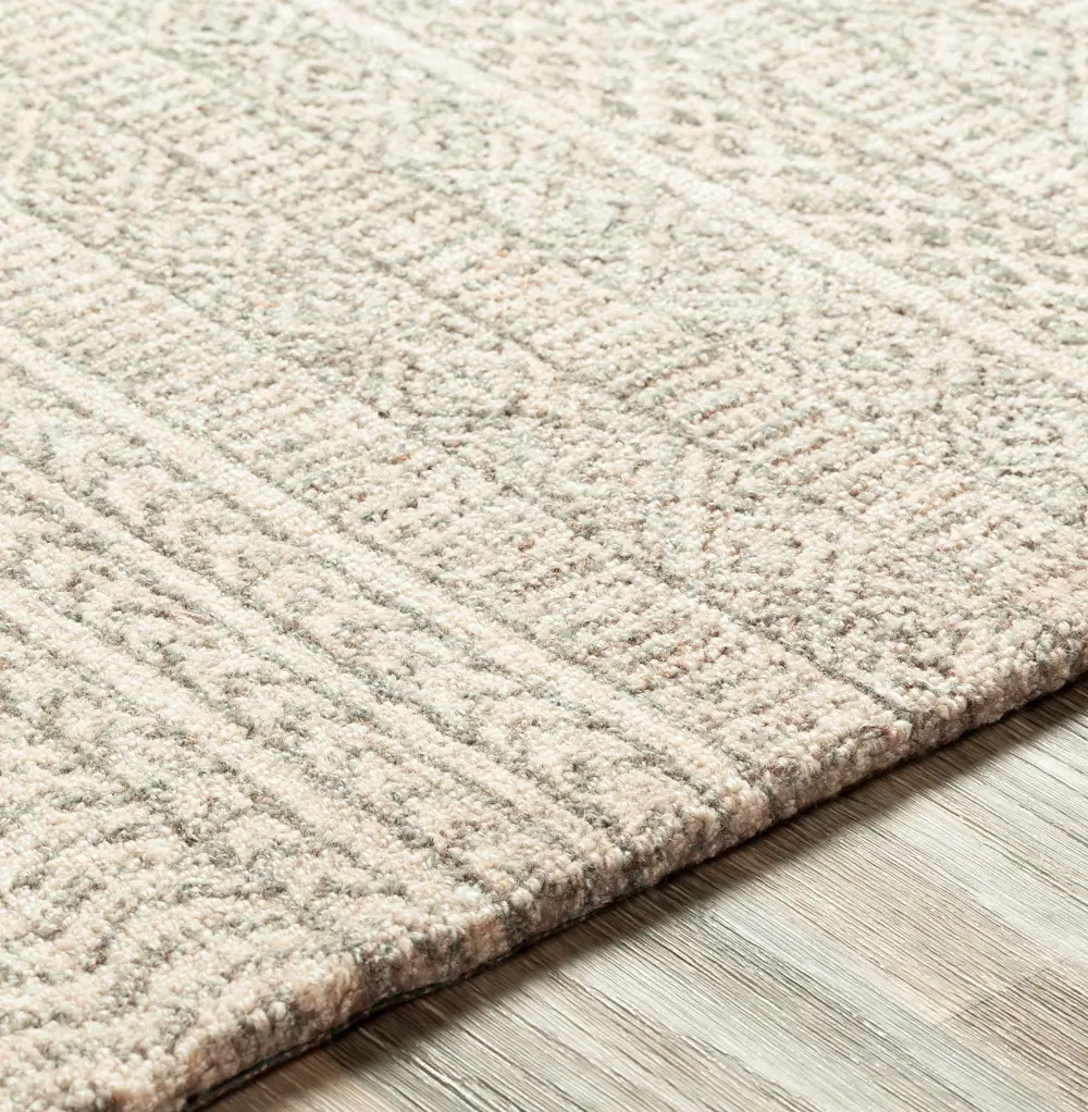 Vaniya Hand-Tufted Global Wool Grey Rug - Image 5