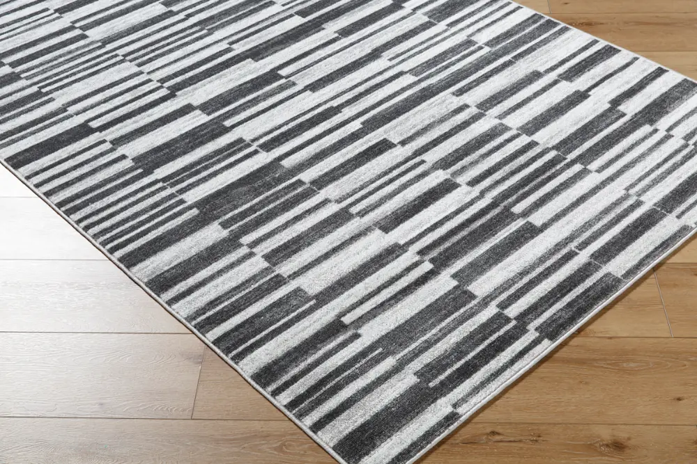 Vartika Scandi Modern Black Rug - Image 4