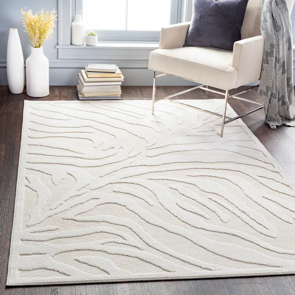 Veera In- & Outdoor Modern Cream Rug