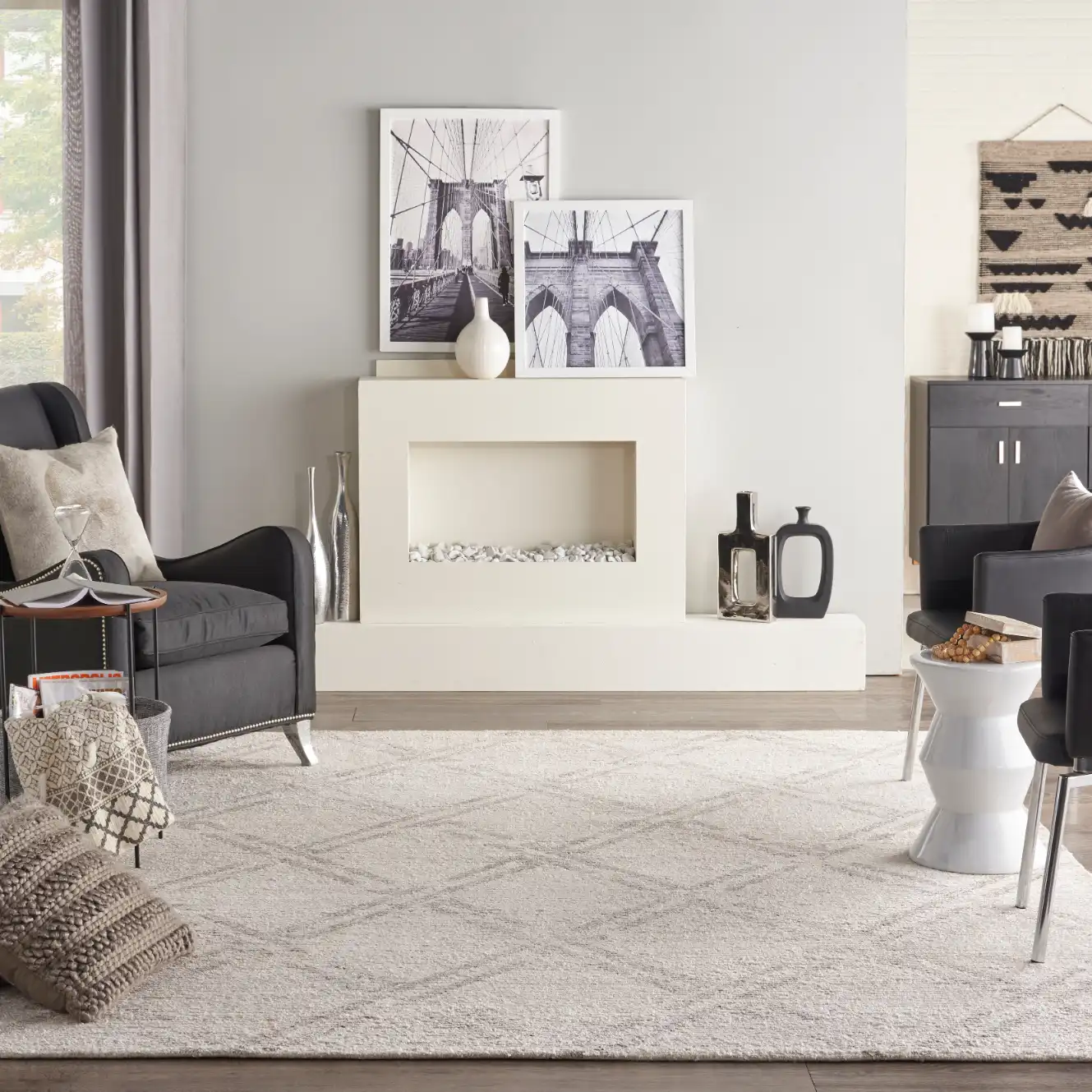 Venosa VSN01 Ivory Grey Rug - Image 4