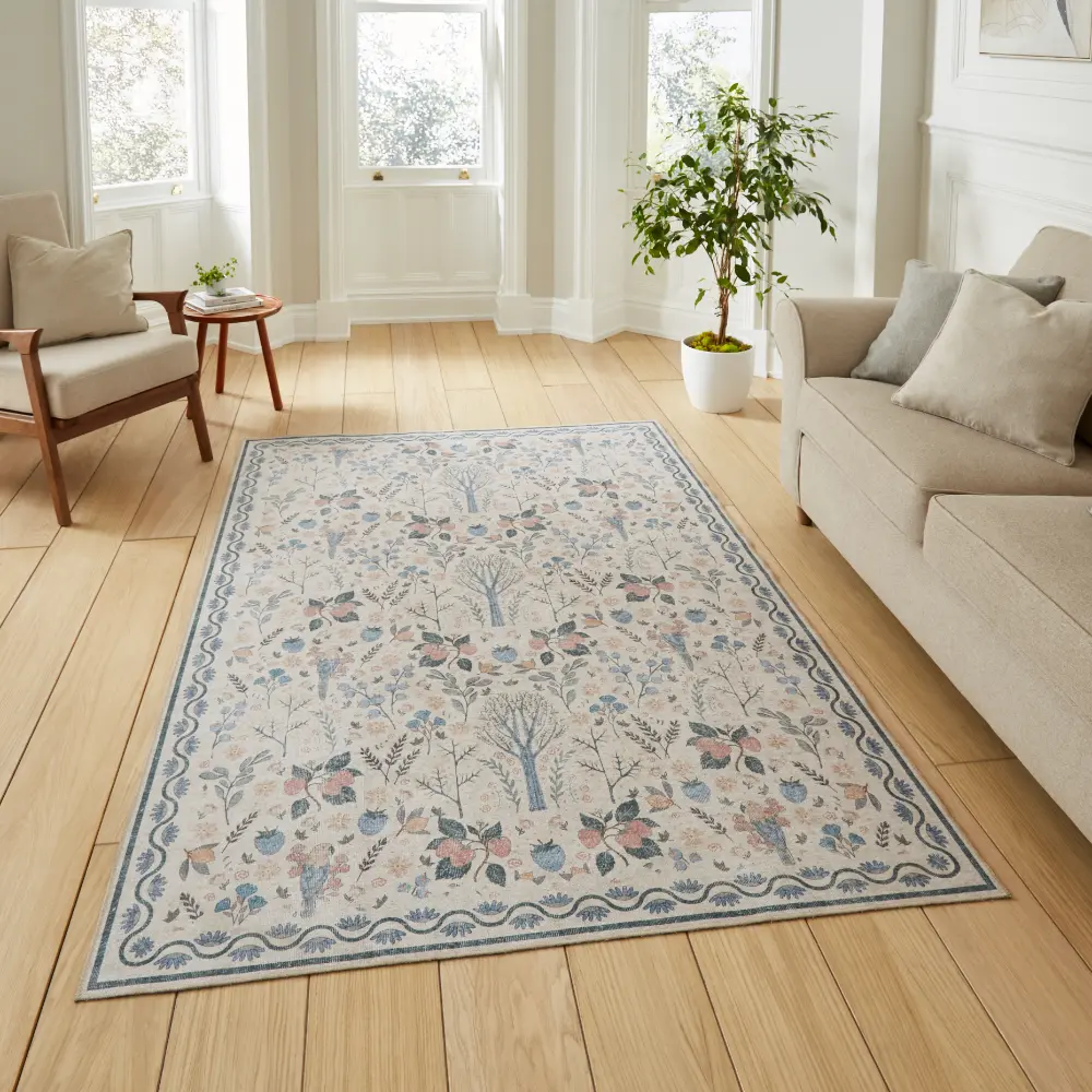Versailles H1373 Beige/Blue Washable