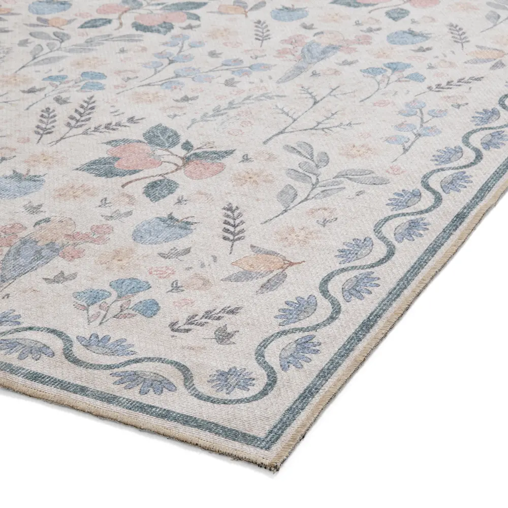 Versailles H1373 Beige/Blue Washable - Image 4
