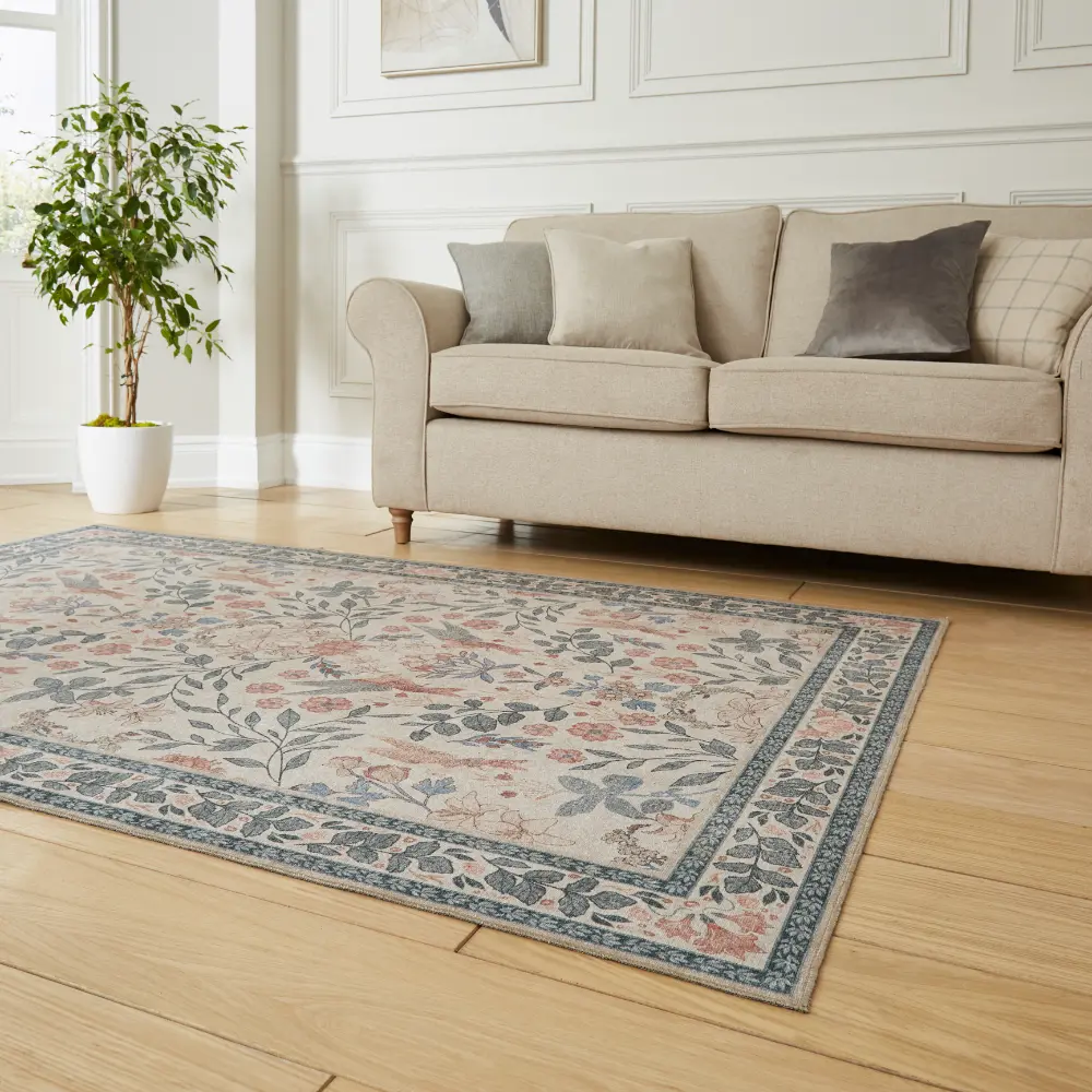 Versailles H1423 Beige/Blue Washable - Image 2