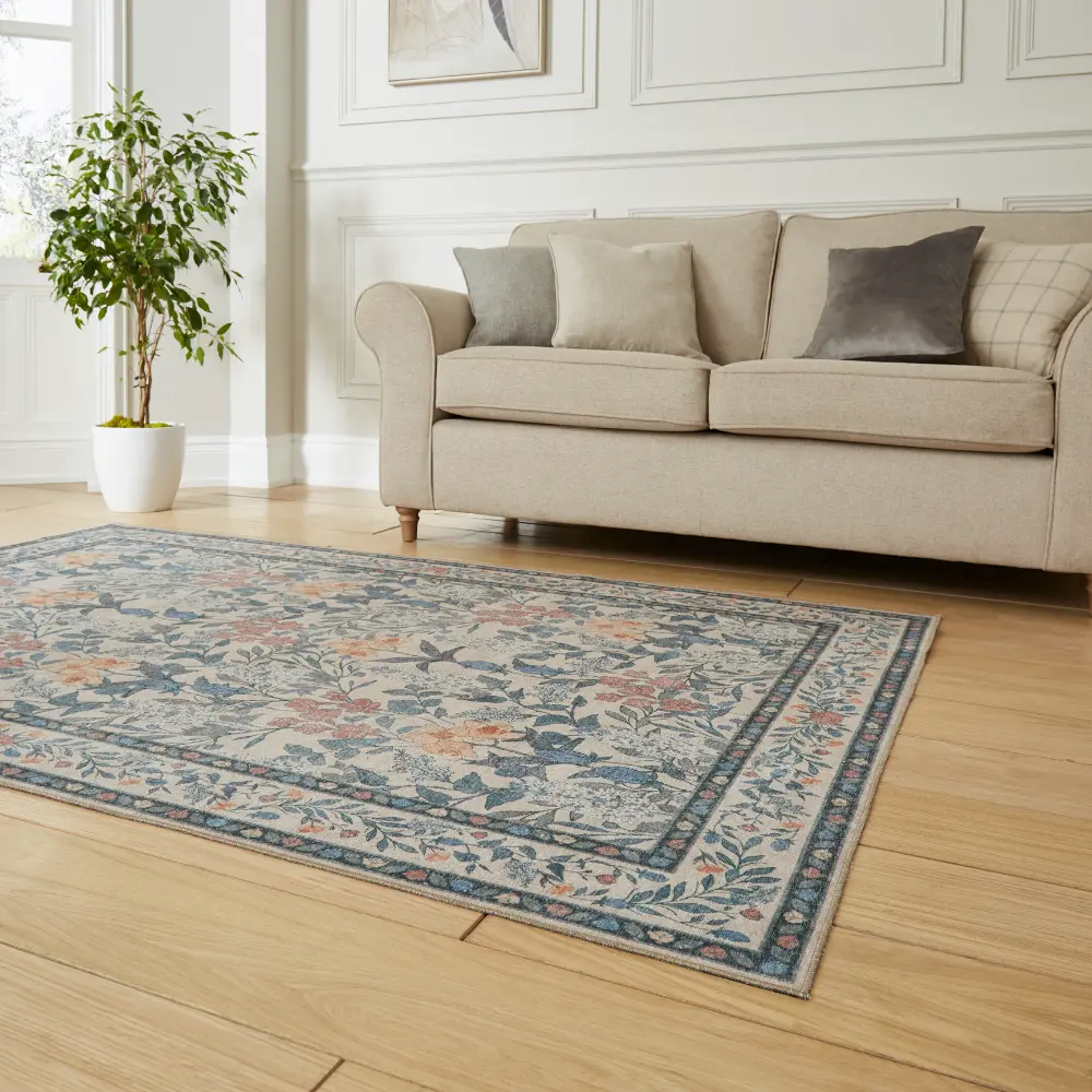 Versailles H1425 Beige/Blue Washable - Image 2