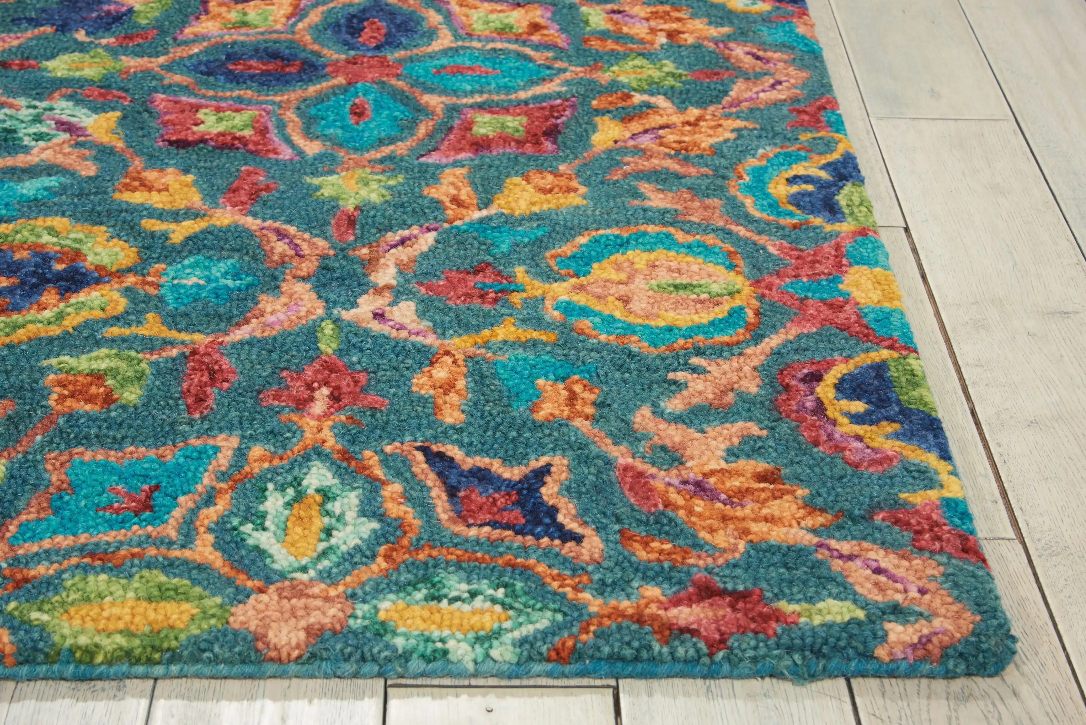 Vibrant VIB08 Teal Rug - Image 2