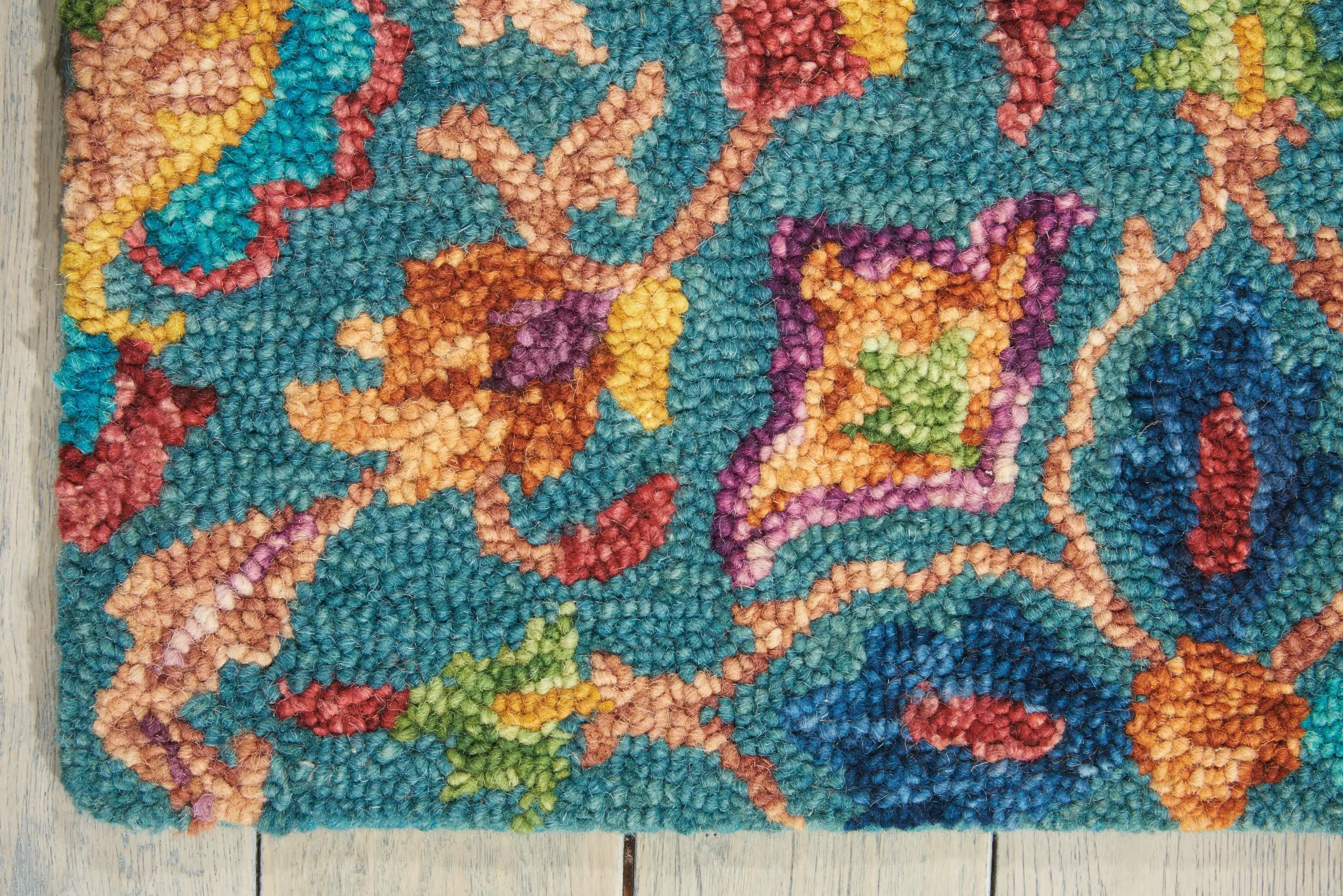 Vibrant VIB08 Teal Rug - Image 3