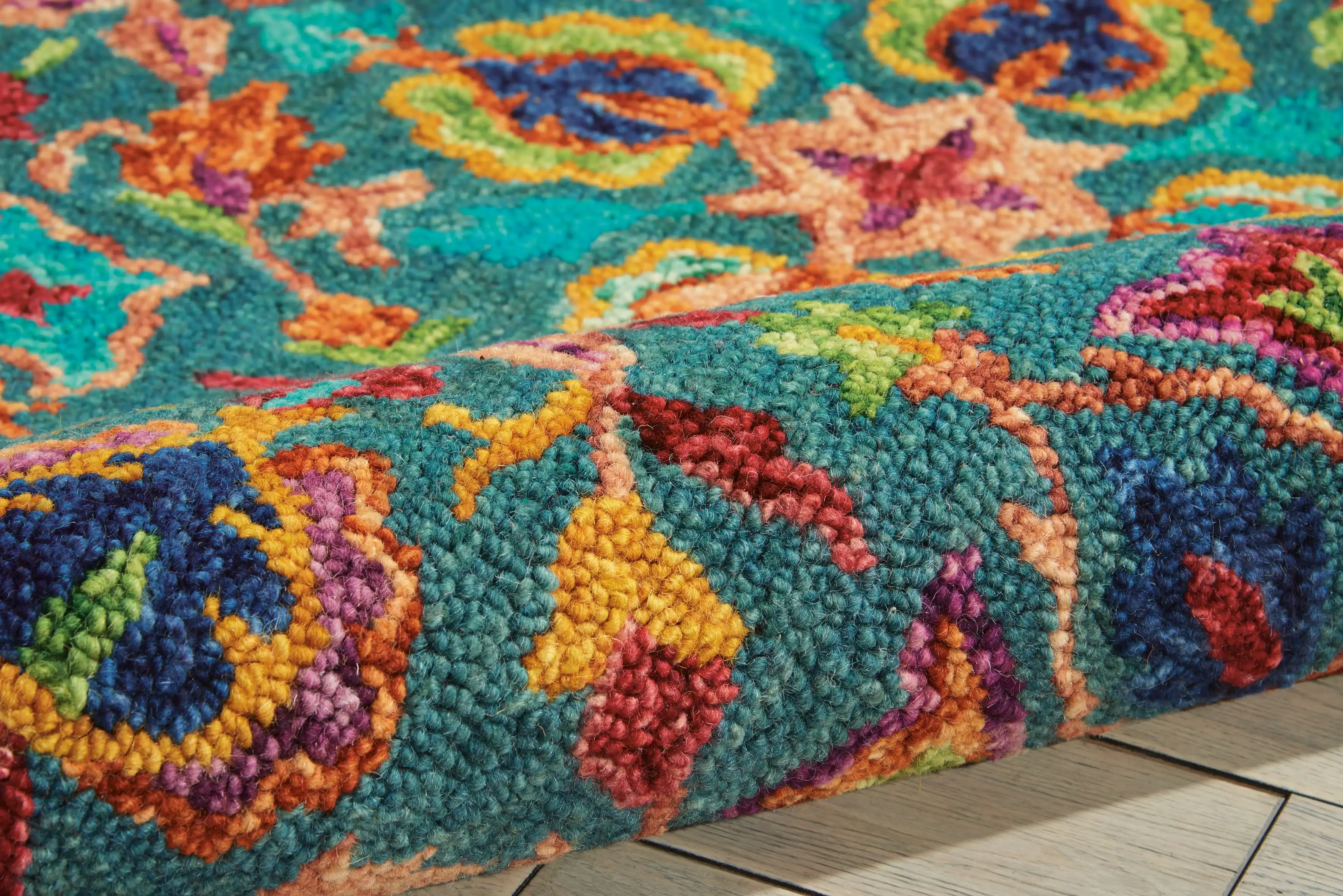 Vibrant VIB08 Teal Rug - Image 4