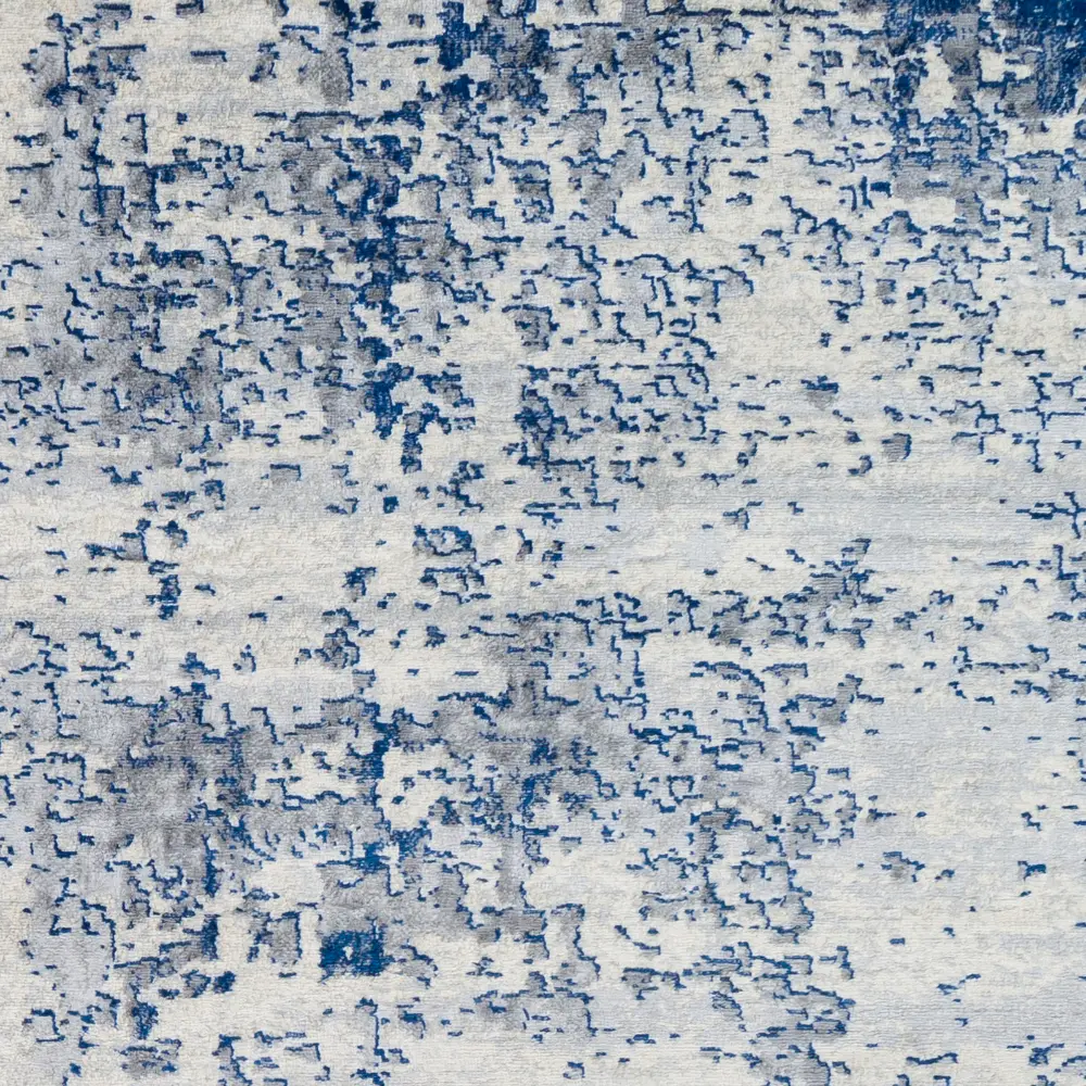 Victoire Abstract Modern Marble Dark Blue Rug - Image 2