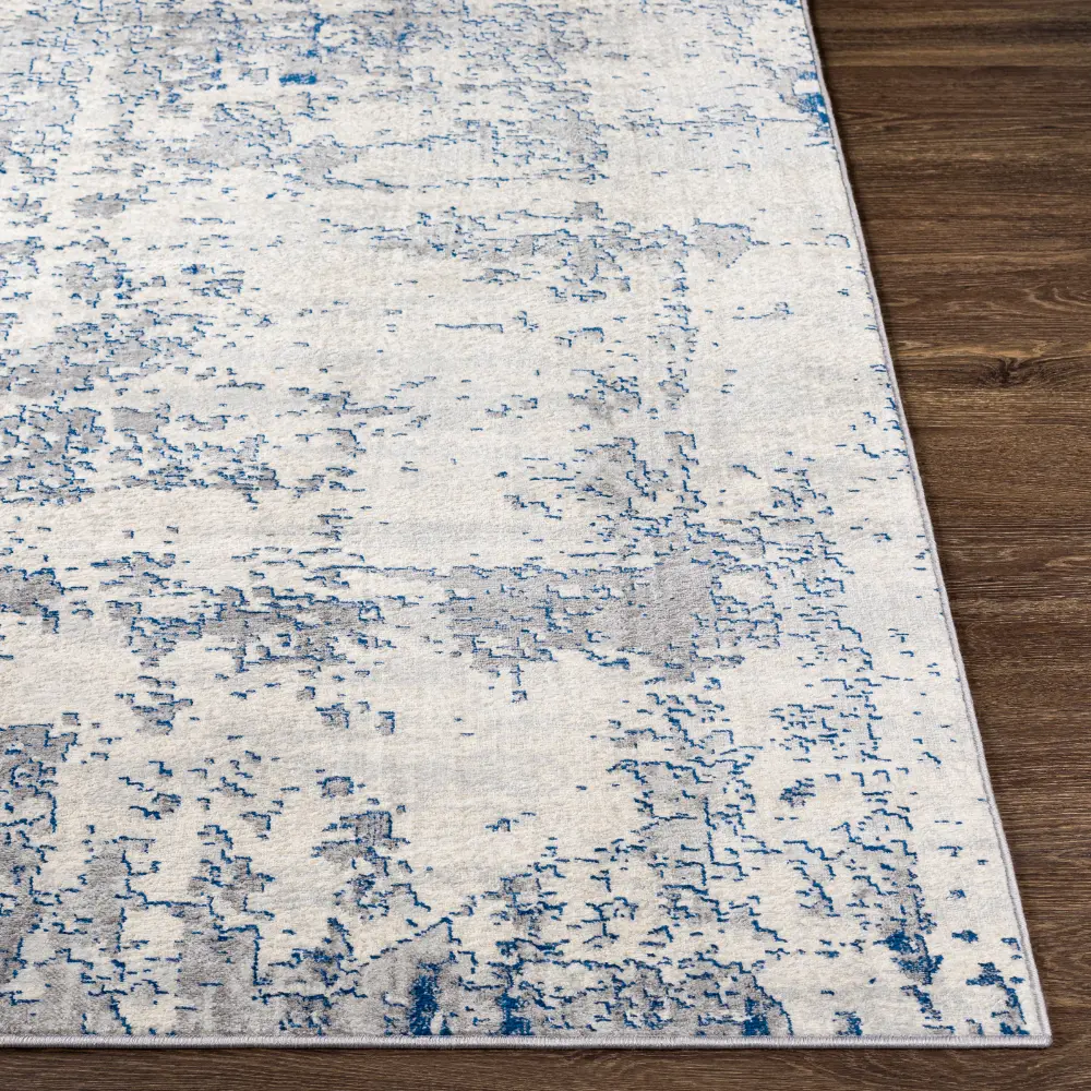 Victoire Abstract Modern Marble Dark Blue Rug - Image 8
