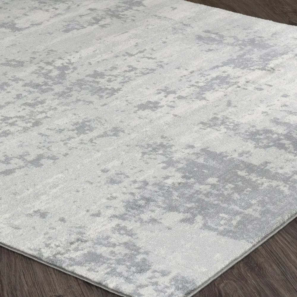 Victoire Abstract Modern Marble Grey/Ivory Rug - Image 8