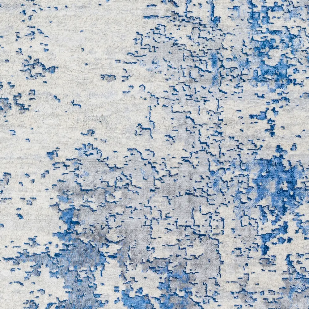 Victoire Abstract Modern Marble Sky Blue Rug - Image 3