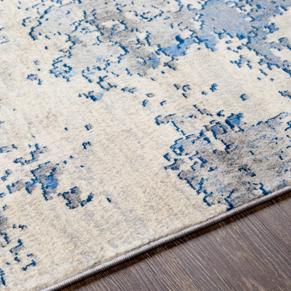 Victoire Abstract Modern Marble Sky Blue Rug - Image 4