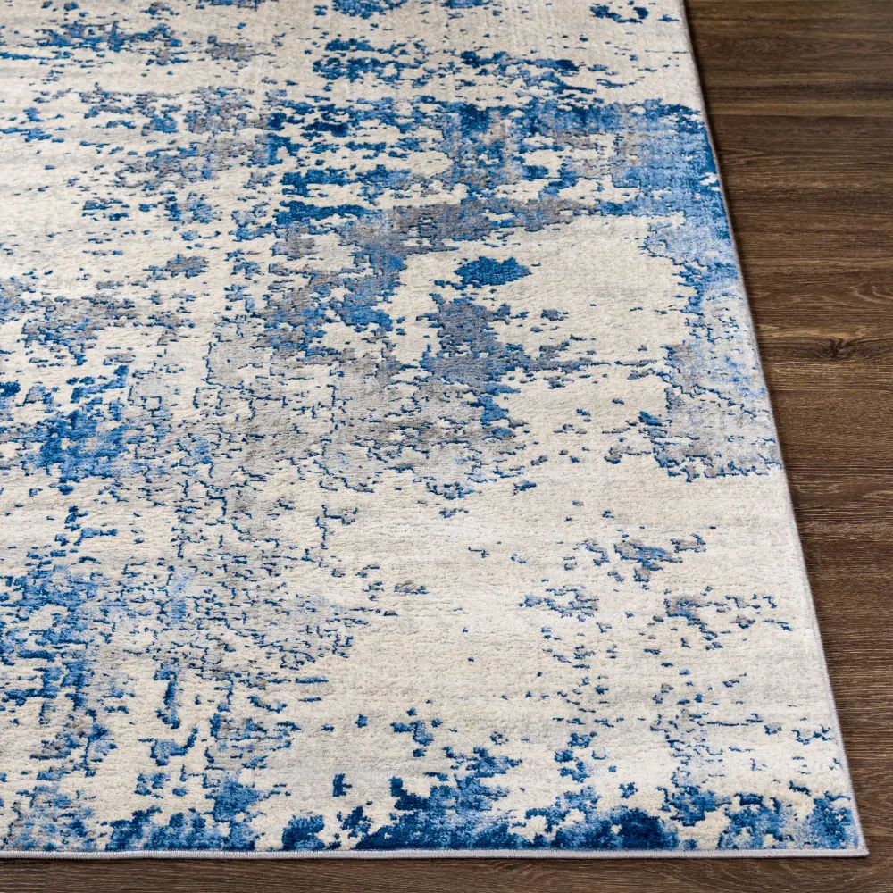 Victoire Abstract Modern Marble Sky Blue Rug - Image 8