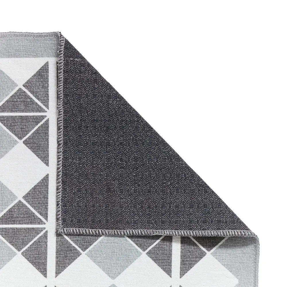 Victoria H1184 Grey/Dark Grey Washable Rug - Image 5