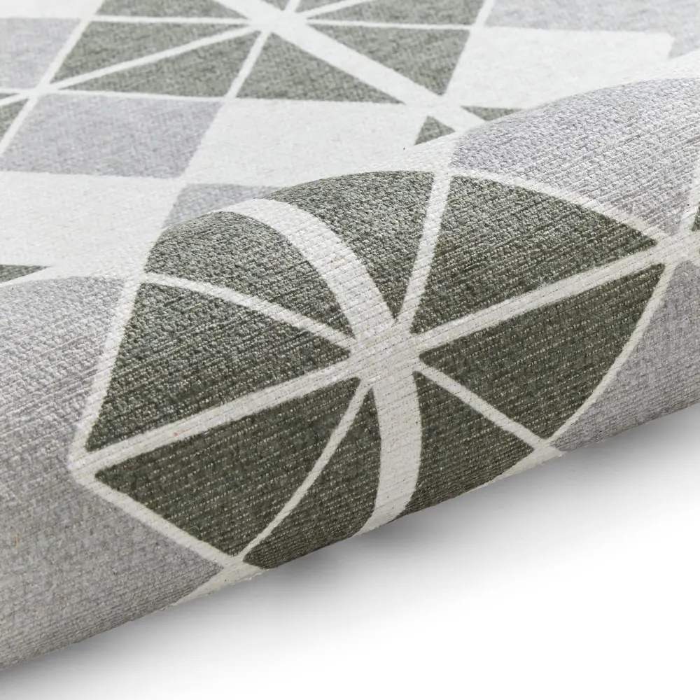 Victoria H1184 Grey/Green Washable Rug - Image 8