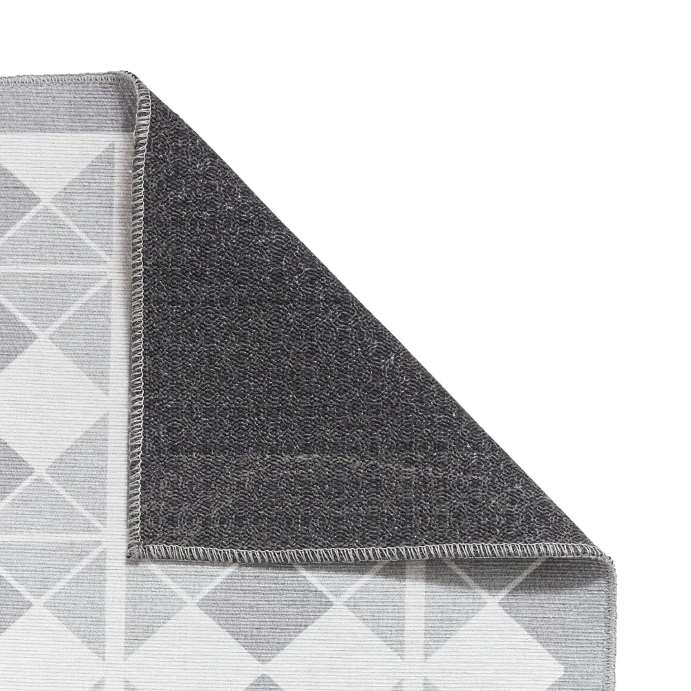 Victoria H1184 Grey/Light Grey Washable Rug - Image 2