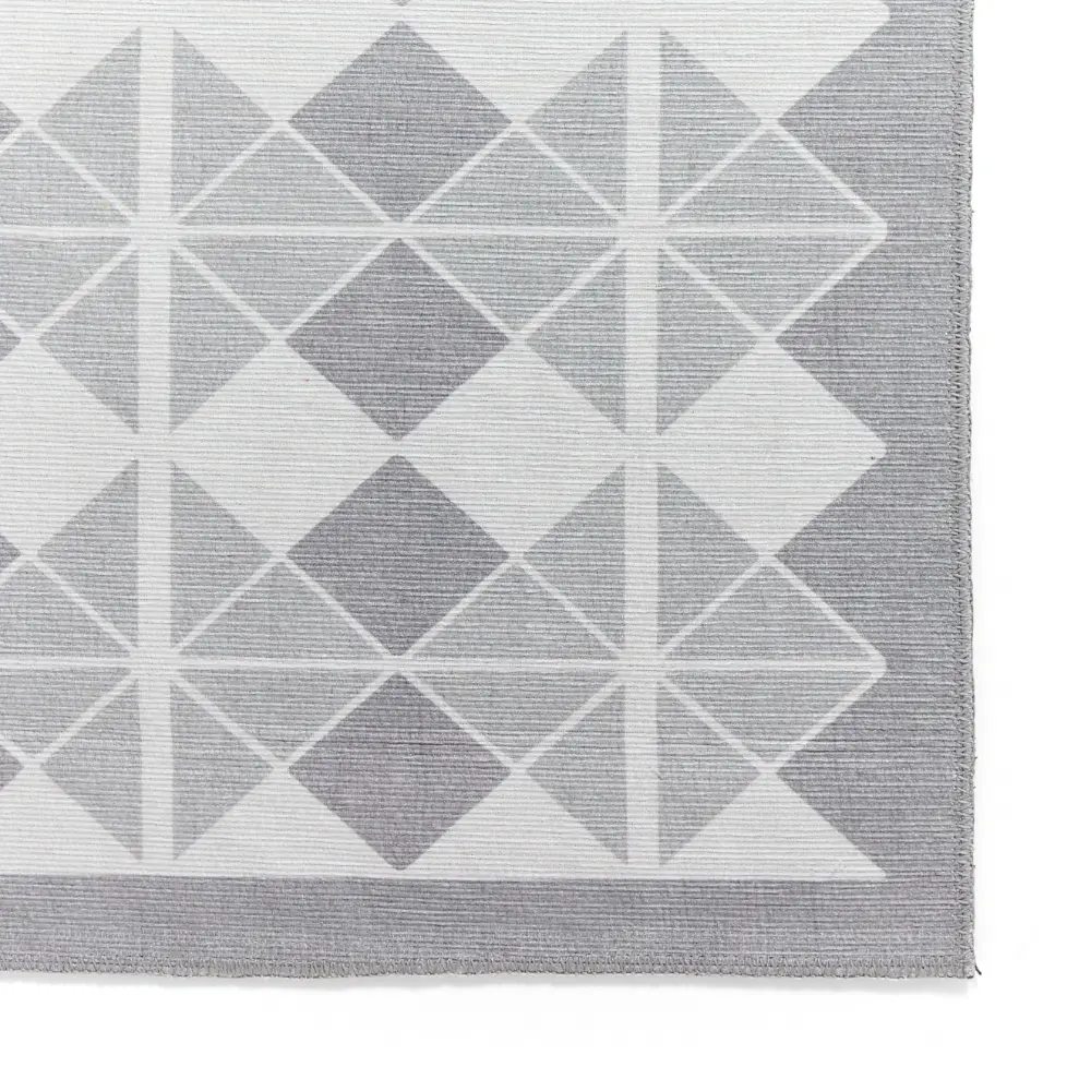 Victoria H1184 Grey/Light Grey Washable Rug - Image 3