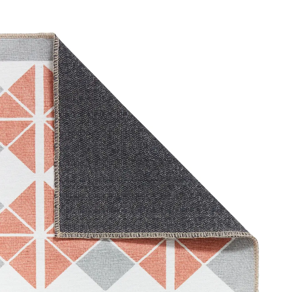 Victoria H1184 Grey/Orange Washable Rug - Image 8