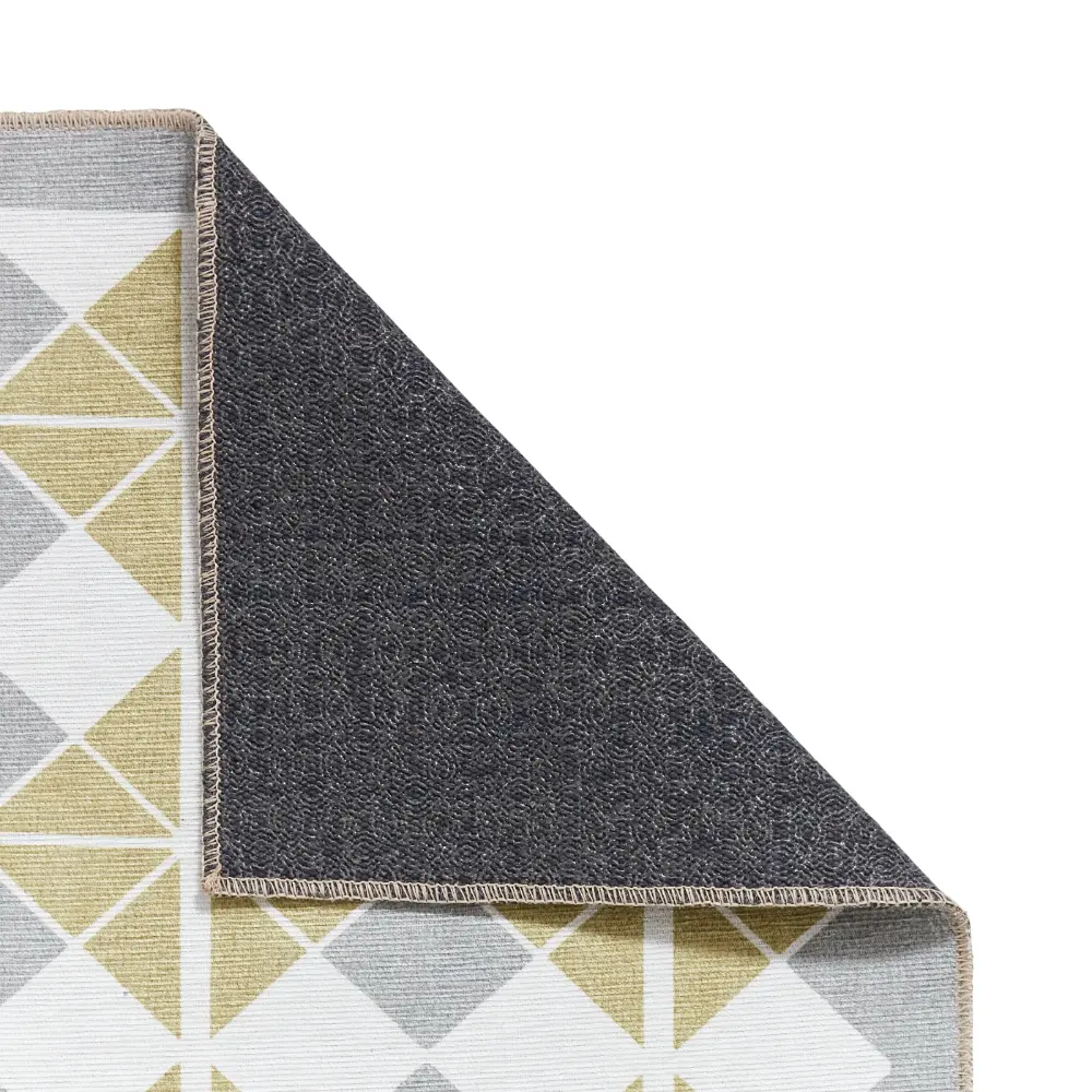 Victoria H1184 Grey/Yellow Washable Rug - Image 8