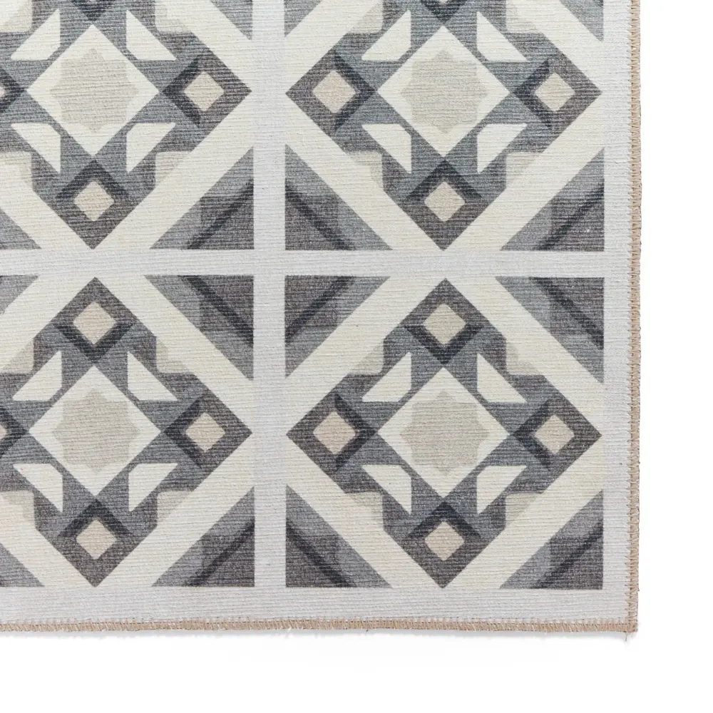 Victoria H1187 Grey/Beige Washable Rug - Image 2