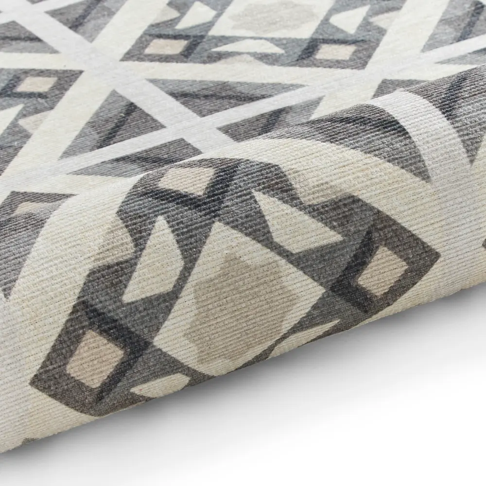 Victoria H1187 Grey/Beige Washable Rug - Image 6
