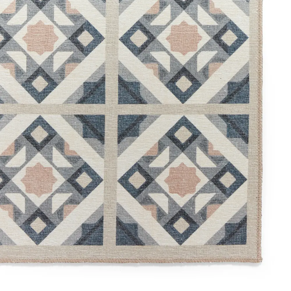 Victoria H1187 Grey/Orange Washable Rug - Image 5