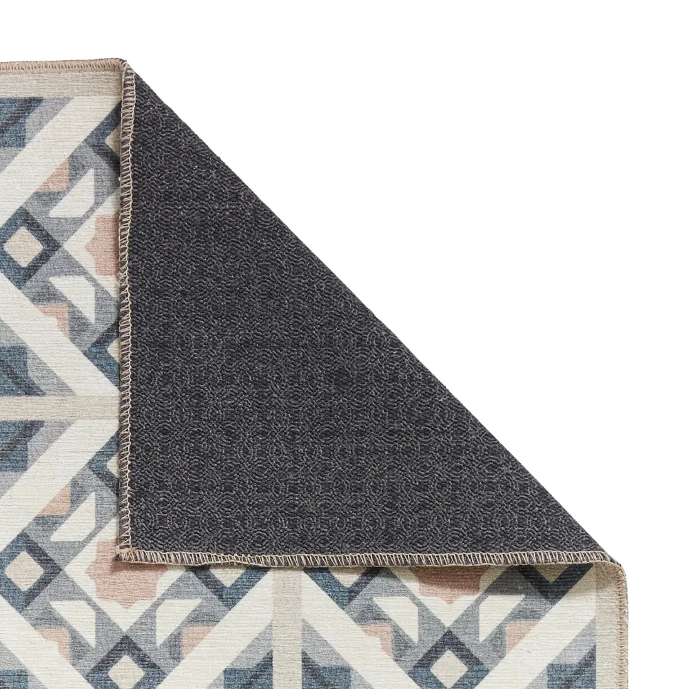 Victoria H1187 Grey/Orange Washable Rug - Image 7