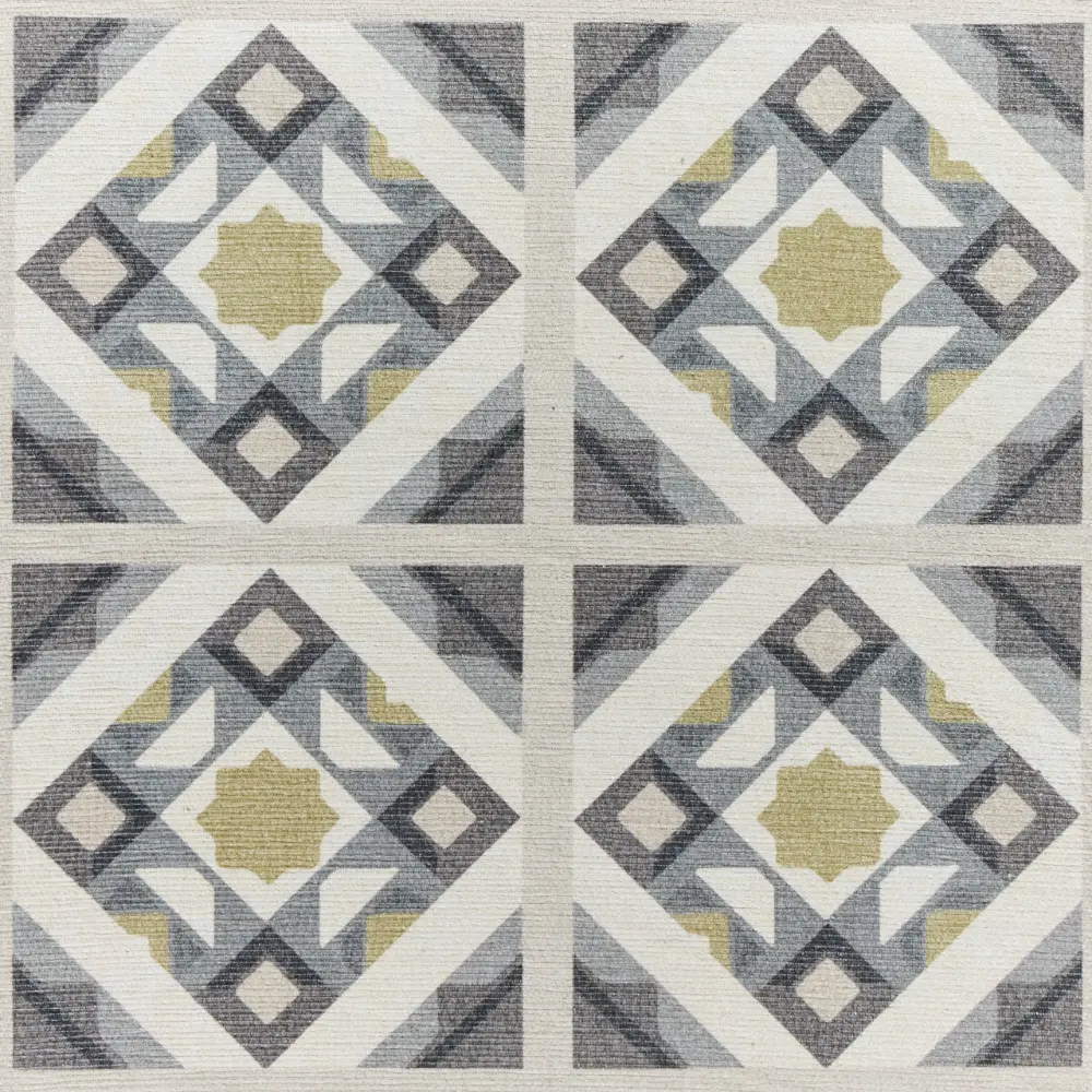 Victoria H1187 Grey/Yellow Washable Rug - Image 7