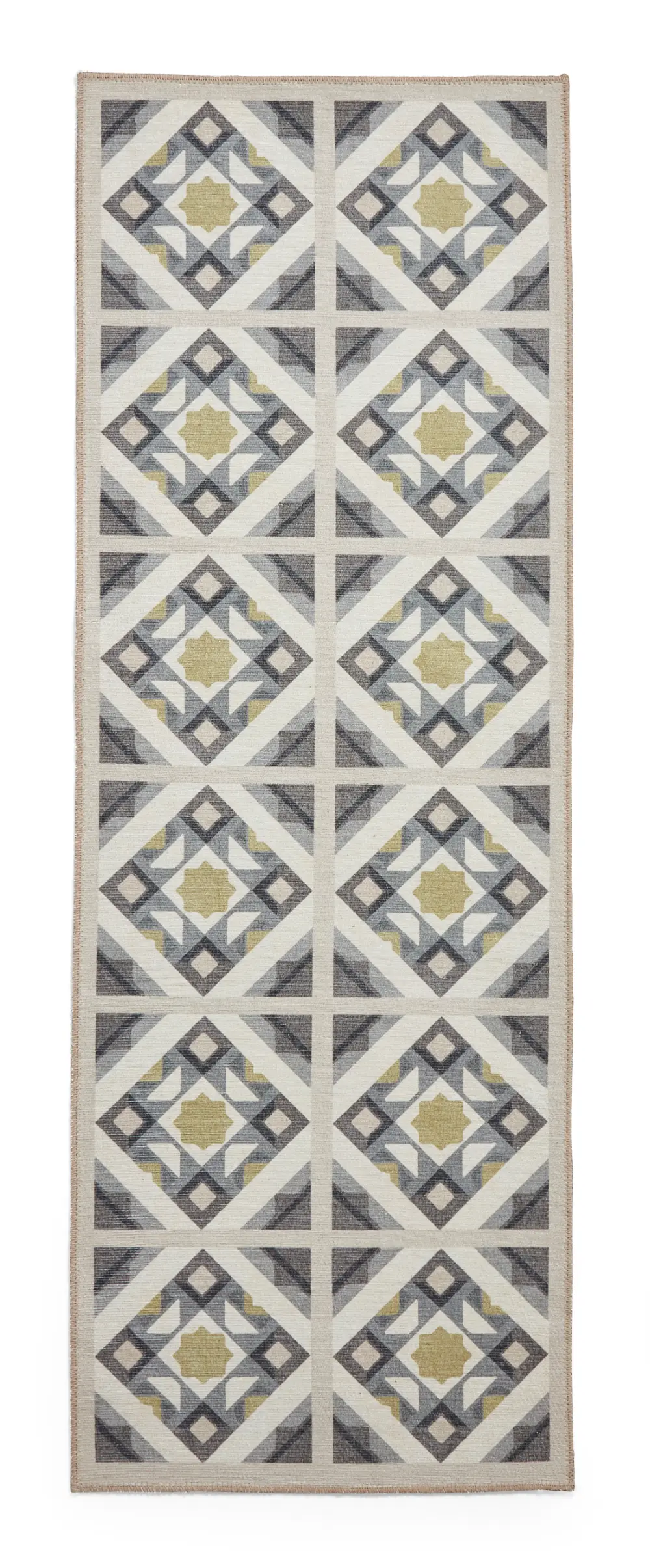 Victoria H1187 Grey/Yellow Washable Rug - Image 8