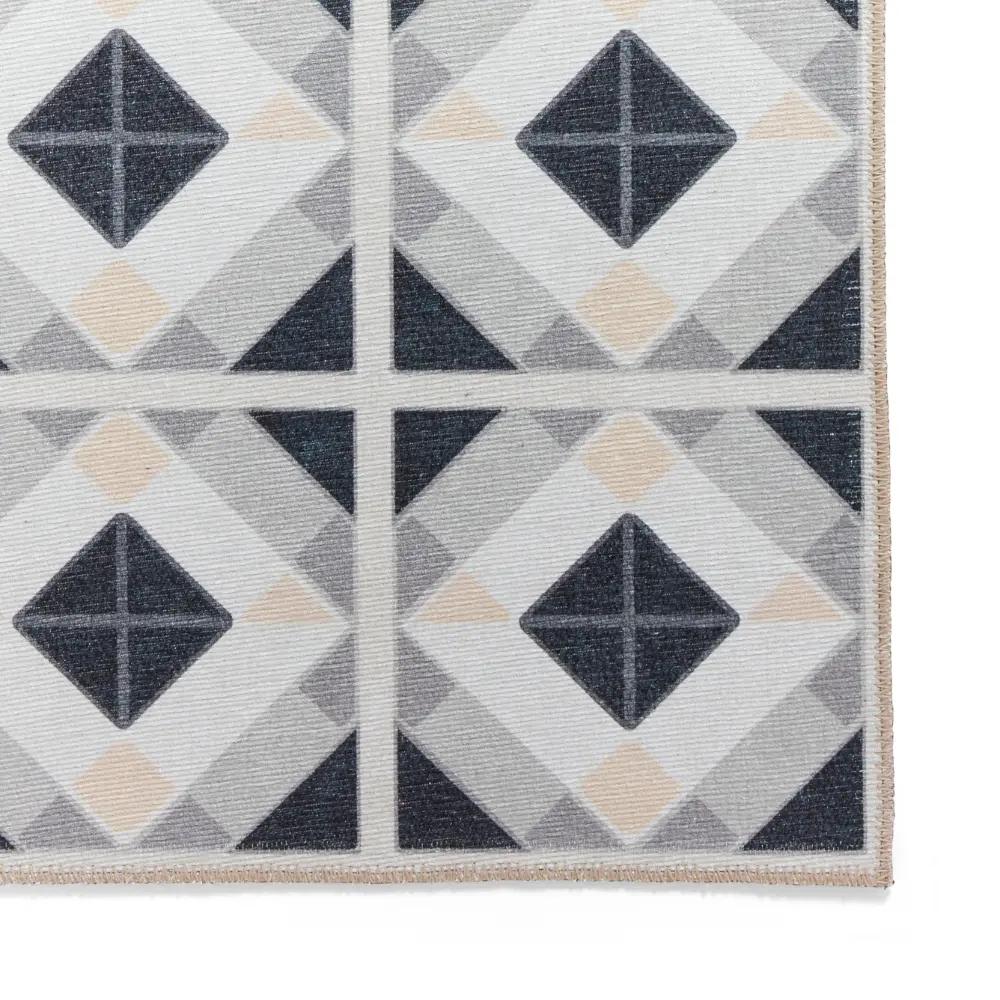 Victoria H1190 Grey/Beige Washable Rug - Image 7