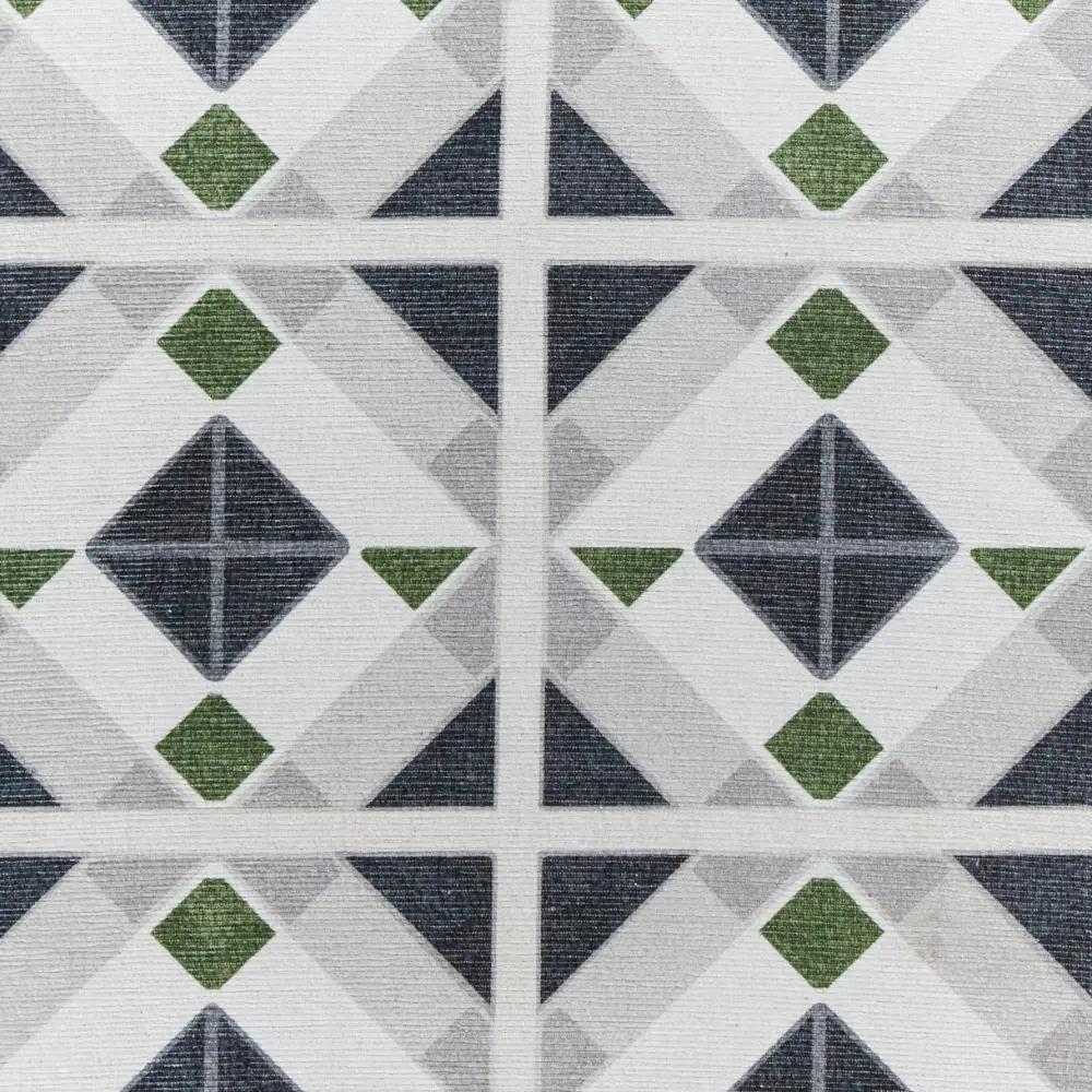 Victoria H1190 Grey/Green Washable Rug - Image 4