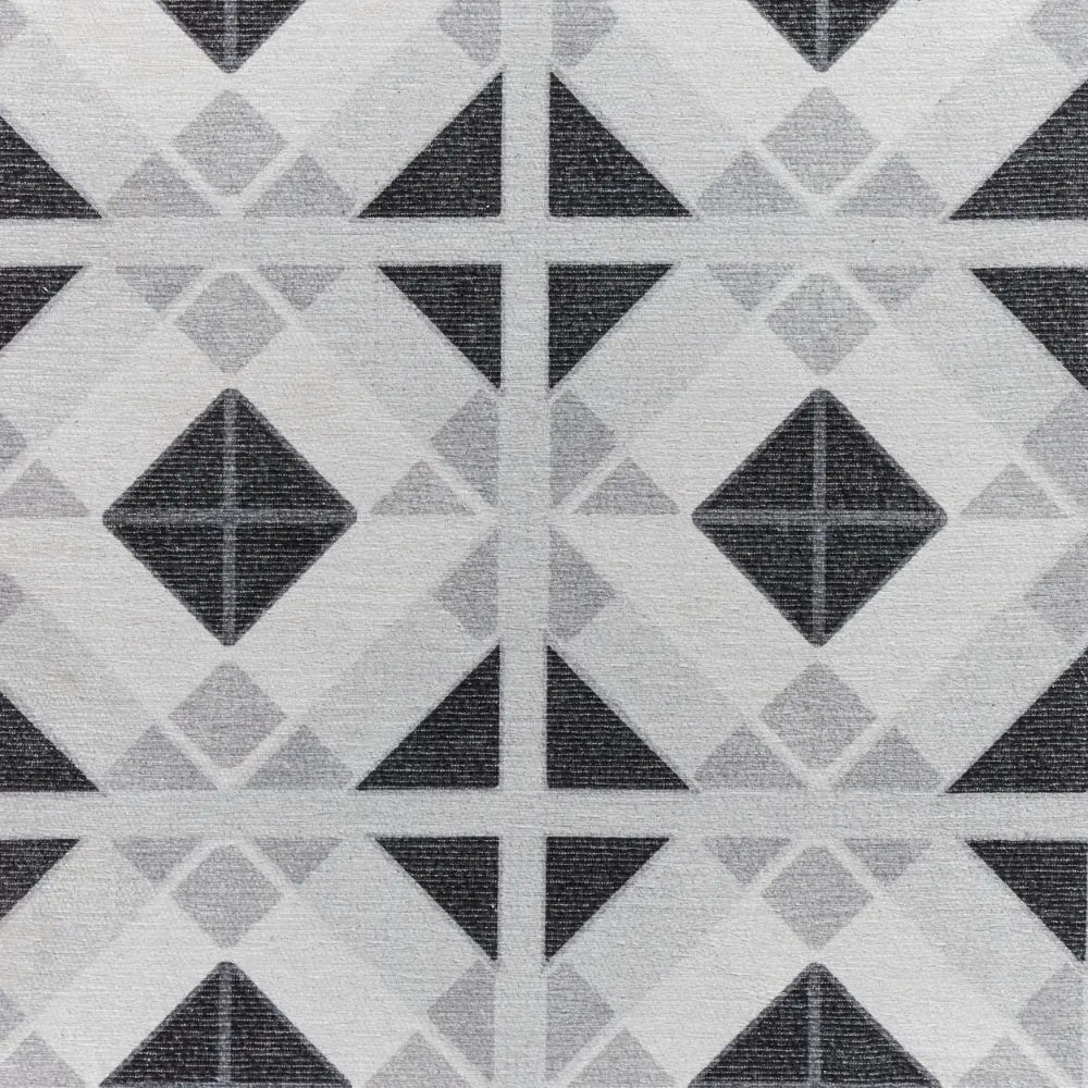 Victoria H1190 Grey/Light Grey Washable Rug - Image 5