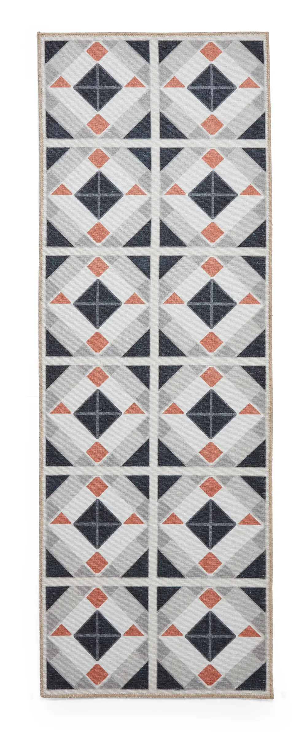 Victoria H1190 Grey/Orange Washable Rug - Image 8